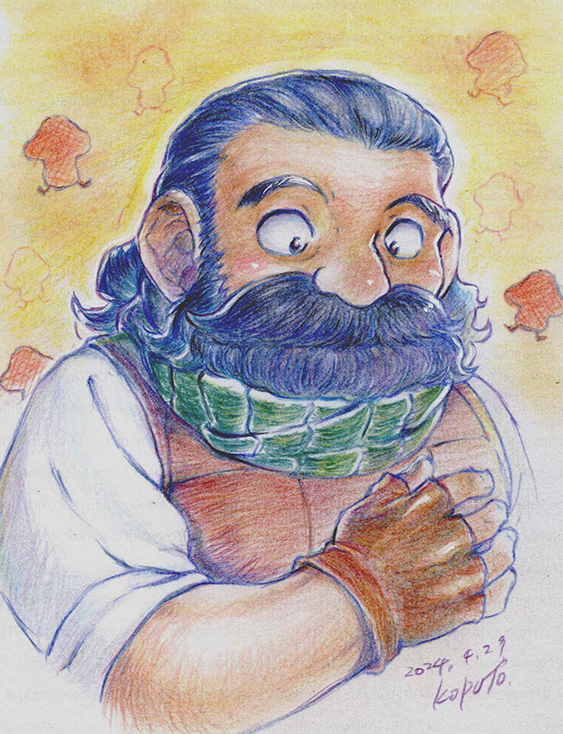 senshi, chilchuck tims, and walking mushroom (dungeon meshi) drawn by koputo_(shizukuaoi2012)