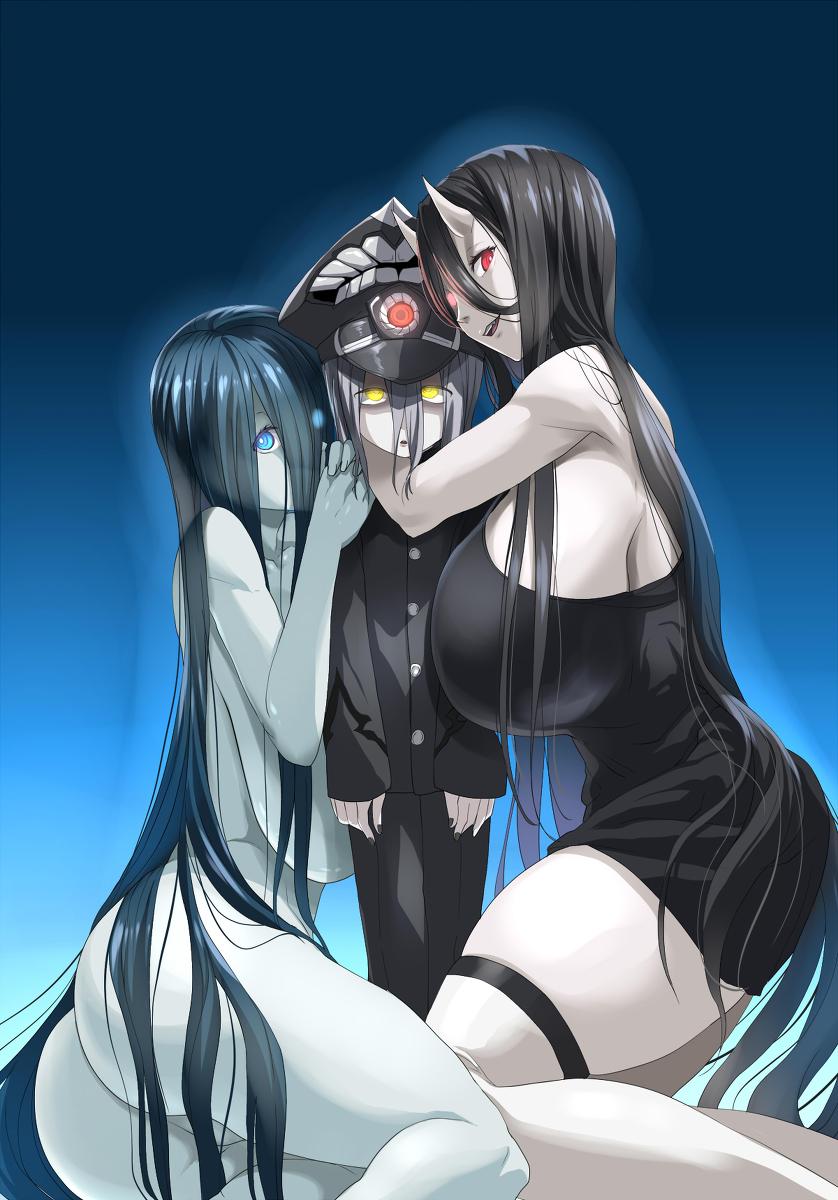 admiral, battleship princess, abyssal admiral, and yo-class submarine (kantai collection) drawn by kloah