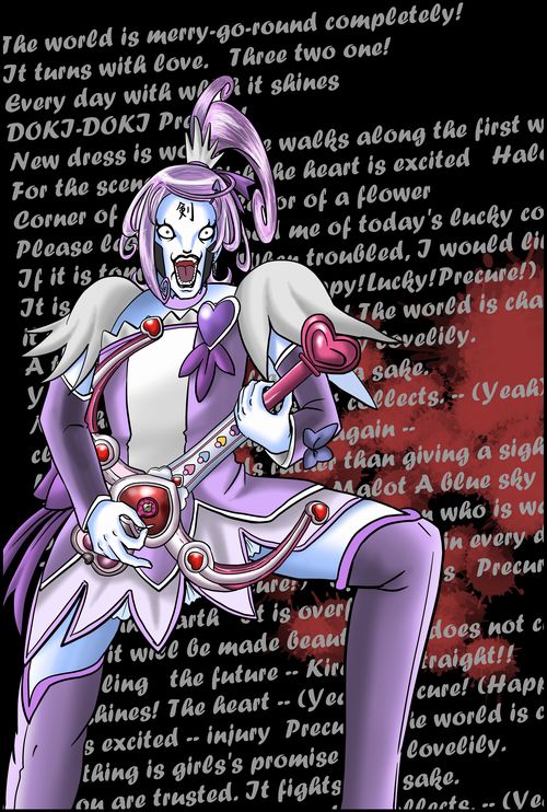 kenzaki makoto, cure sword, and johannes krauser ii (precure and 2 more) drawn by discovery_yuta