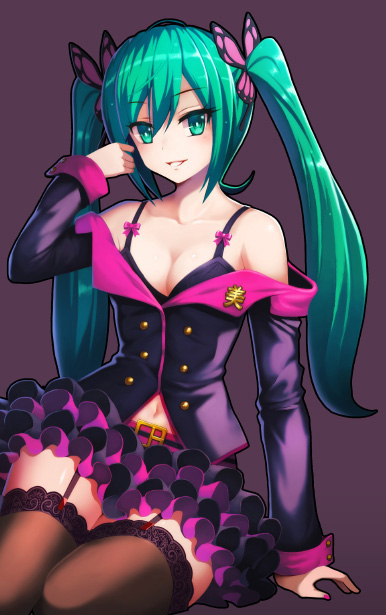 hatsune miku (vocaloid and 3 more) drawn by defiaz_(infinity)
