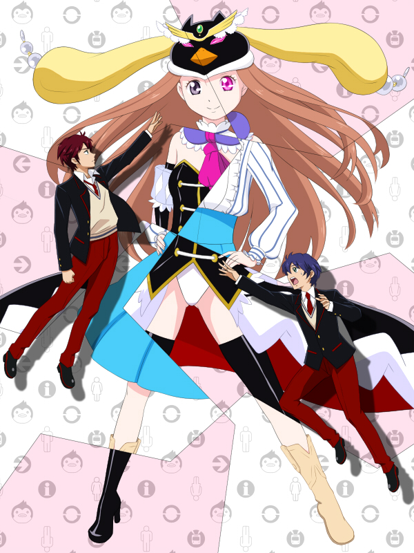 takakura himari, princess of the crystal, takakura shouma, and takakura kanba (mawaru penguindrum) drawn by shishamo_(scholacco)