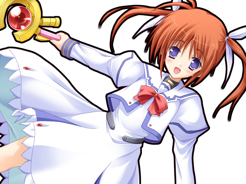 takamachi nanoha and raising heart (lyrical nanoha and 1 more) drawn by matsuzaki_tokiko