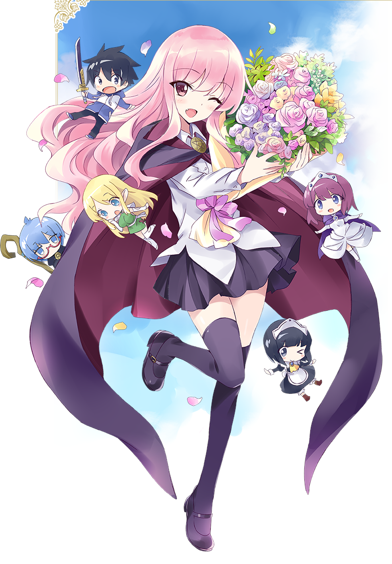 louise francoise le blanc de la valliere, tiffania westwood, tabitha, siesta, hiraga saito, and 1 more (zero no tsukaima) drawn by usatsuka_eiji