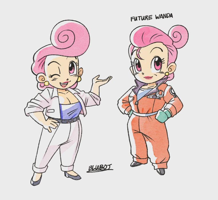 bulma and wanda (dragon ball and 1 more) drawn by xxsky64xx