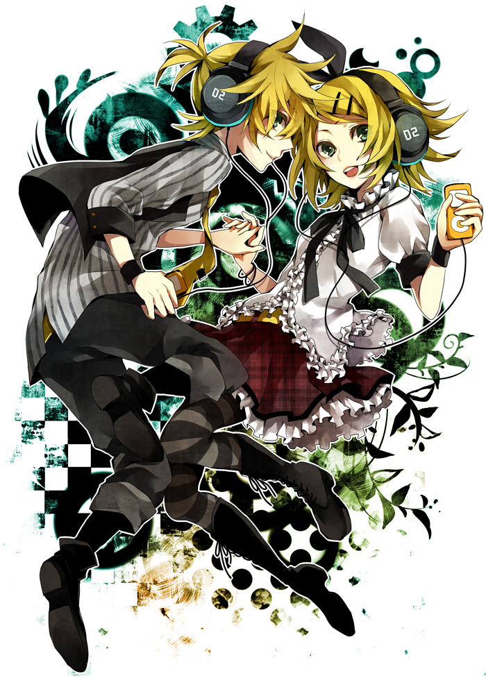 kagamine rin and kagamine len (vocaloid) drawn by yuzuki_karu