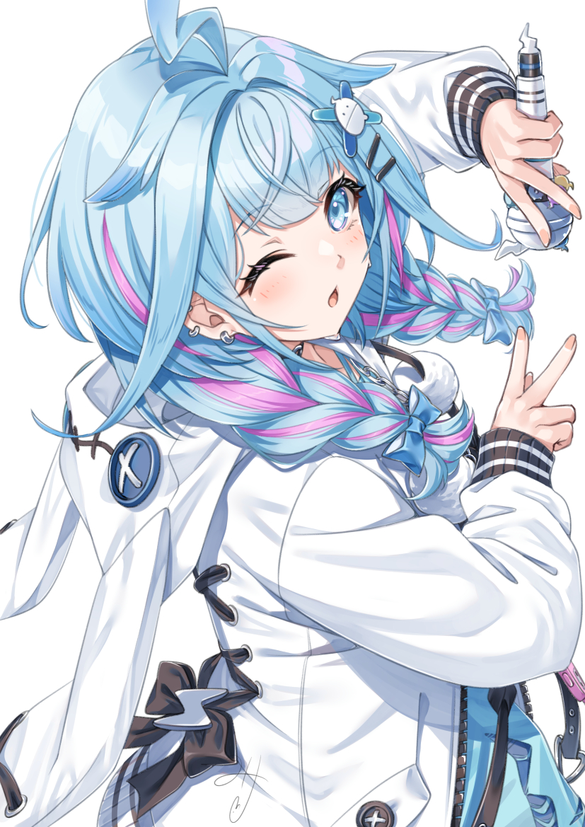 mizumiya su (hololive and 1 more) drawn by miri_(ago550421)