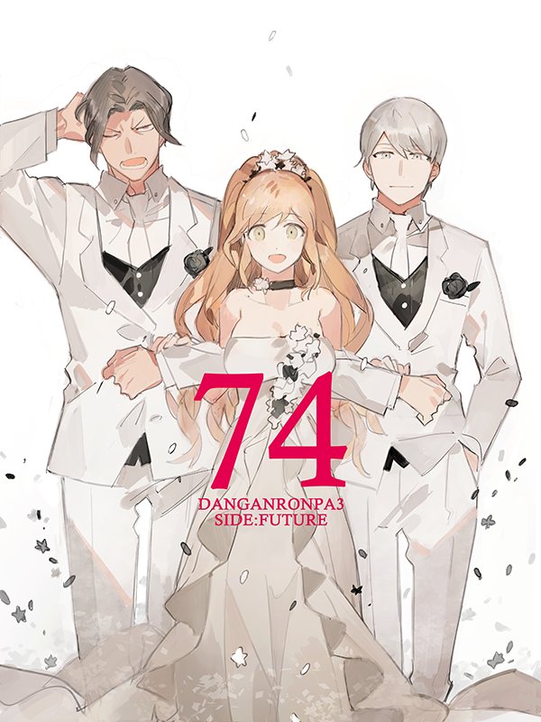 yukizome chisa, sakakura juuzou, and munakata kyousuke (danganronpa and 1 more) drawn by starshadowmagician