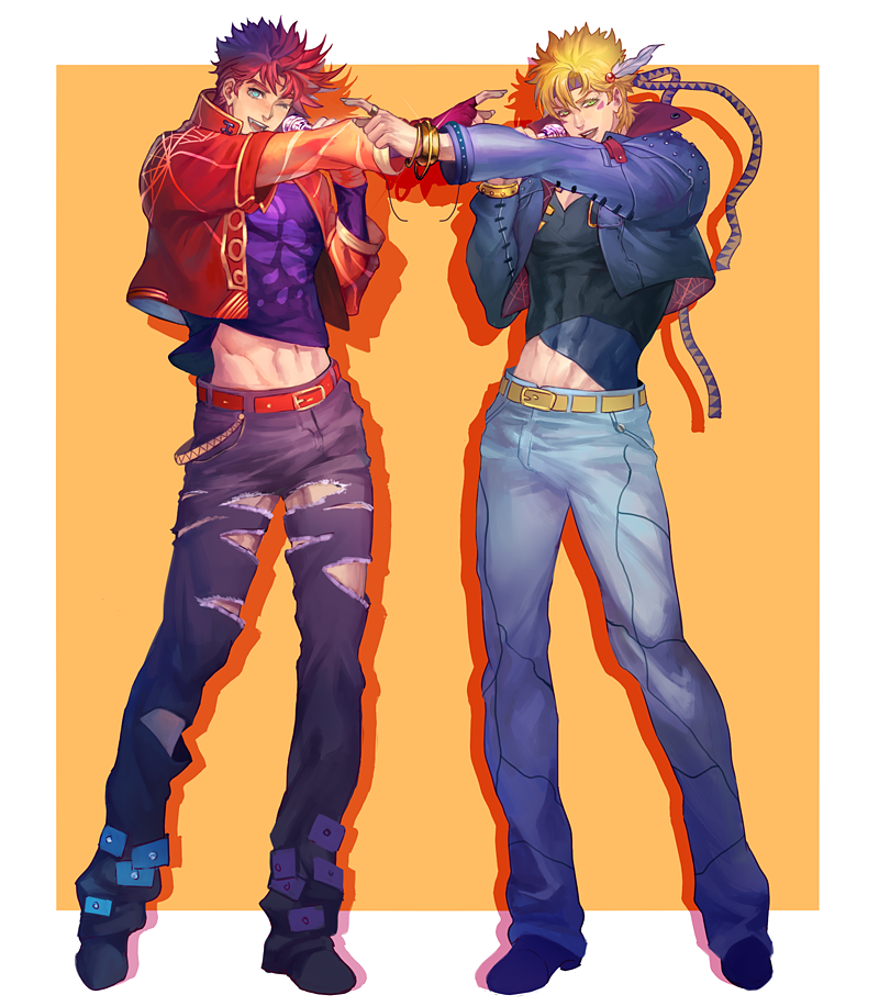 joseph joestar and caesar anthonio zeppeli (jojo no kimyou na bouken and 1 more) drawn by az_(kroneko007)