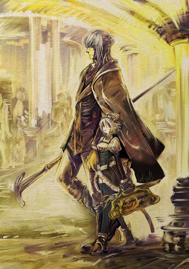adventurer (final fantasy and 1 more) drawn by doraeshi
