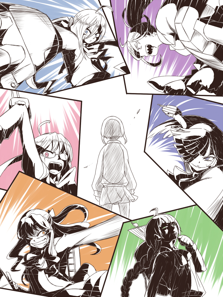naganami, kiyoshimo, makigumo, yuugumo, asashimo, and 2 more (kantai collection) drawn by yaneuraheya_zaijuu