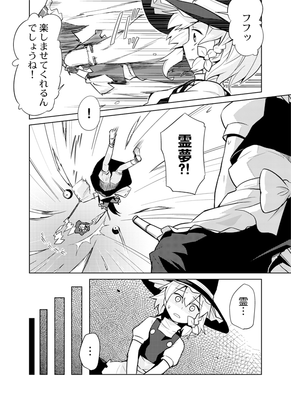 hakurei reimu and kirisame marisa (touhou) drawn by heebee