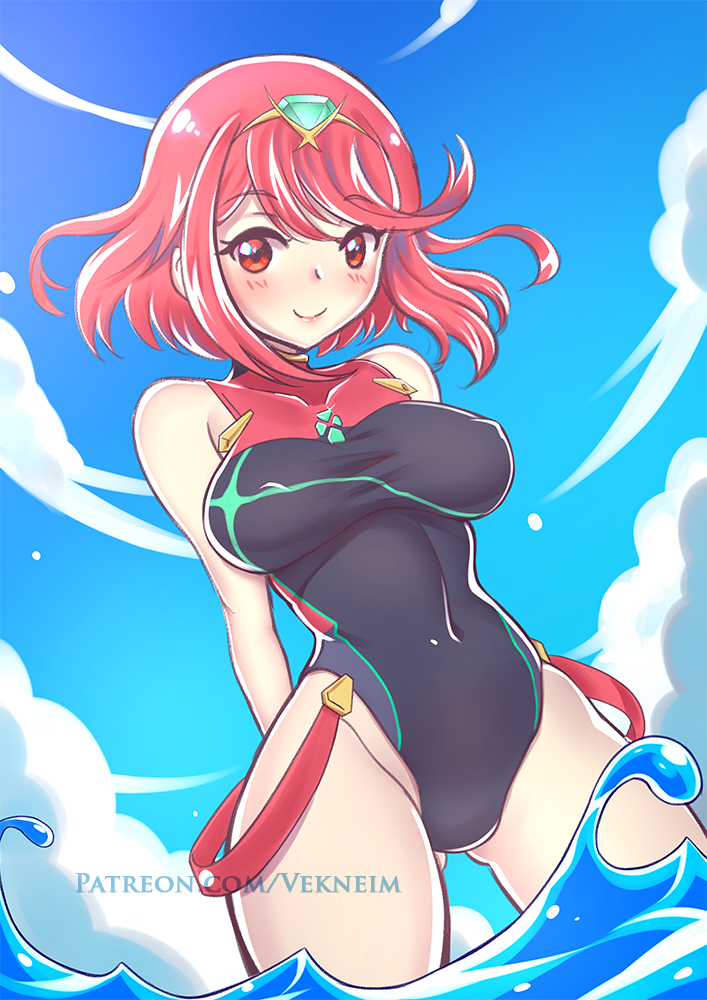 pyra (xenoblade chronicles and 1 more) drawn by vekneim