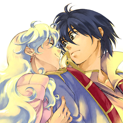 nia teppelin and simon (tengen toppa gurren lagann) drawn by akutsu_(yuumi)