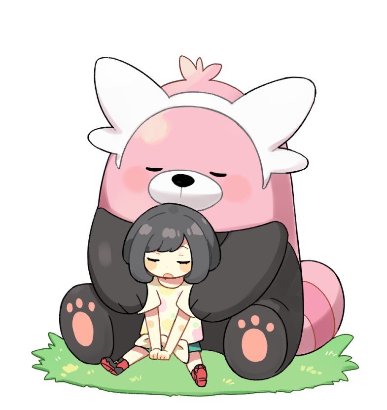 selene and bewear (pokemon and 1 more) drawn by pukiko