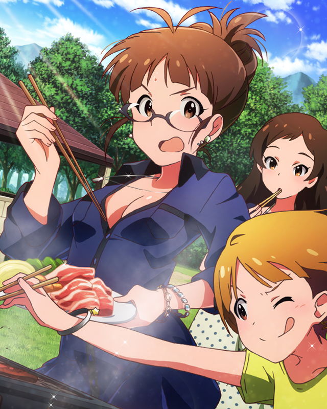 akizuki ritsuko, kitazawa shiho, and fukuda noriko (idolmaster and 1 more)