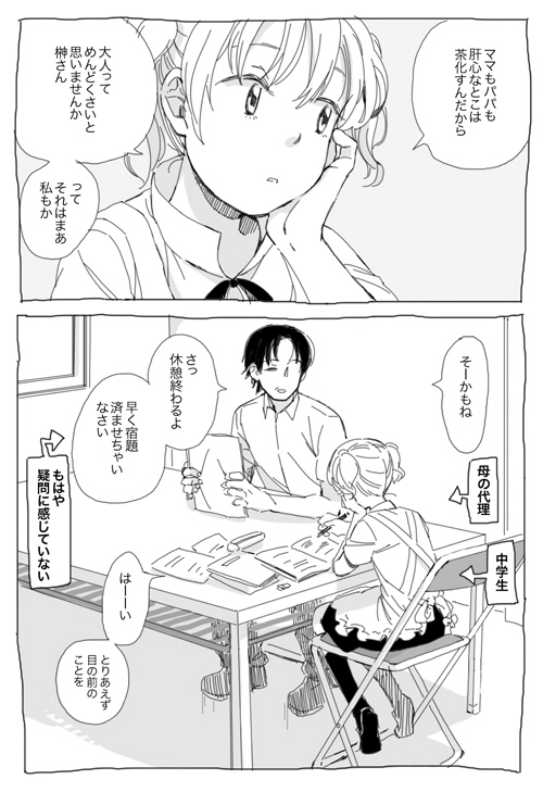 kondou hime and sakaki ken'ichirou (working!!) drawn by mukamo_(inujita)