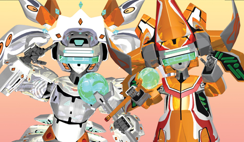 fei-yen and guarayakha (virtual on) drawn by mesa_(hbv-512-raiden)