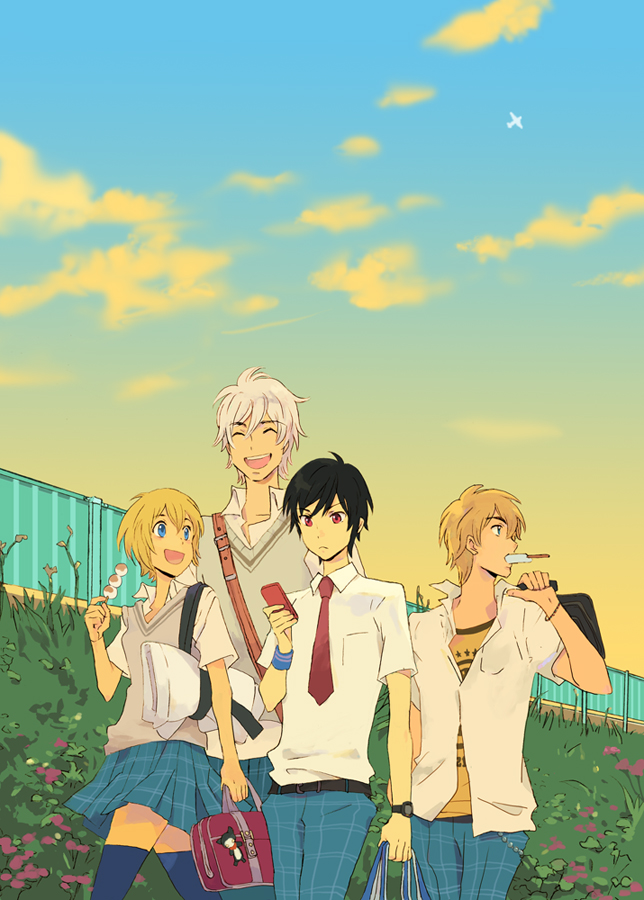 rain jewlitt, yuca collabel, machika balfaltin, and eury evans (meteor methuselah) drawn by ozaki_kaori