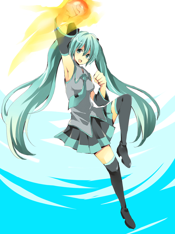 hatsune miku (vocaloid and 1 more) drawn by yuzuki_karu