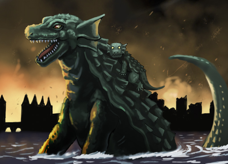 gorgo's mother and gorgo (gorgo) drawn by nyoruniru
