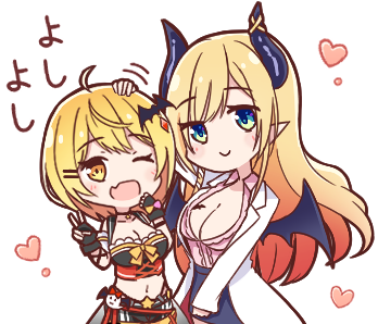 yuzuki choco and yozora mel (hololive) drawn by hot_kakigoori