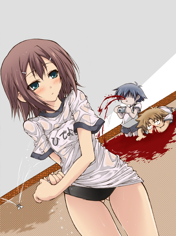kinoshita hideyoshi, yoshii akihisa, and tsuchiya kouta (baka to test to shoukanjuu) drawn by hazuki_haru
