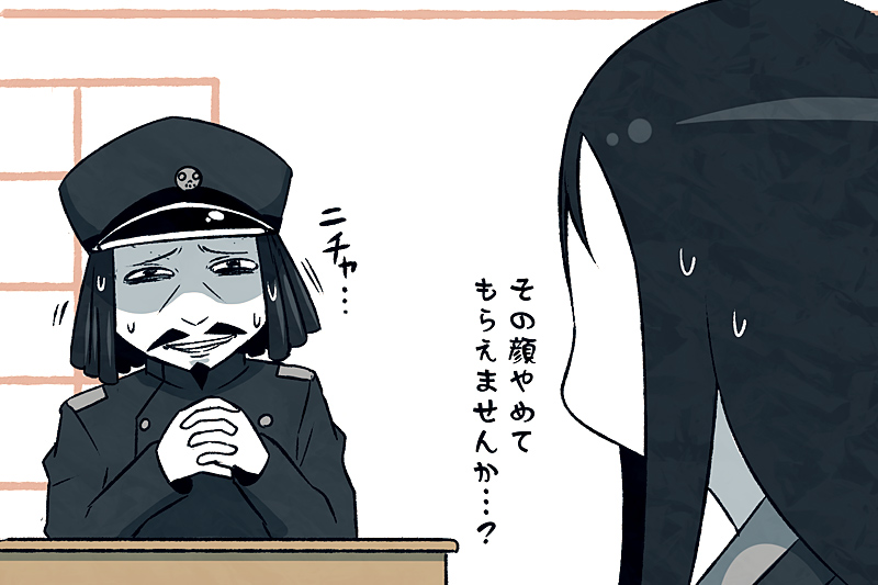 admiral, ru-class battleship, abyssal admiral, and admiral suwabe (kantai collection) drawn by k-suwabe