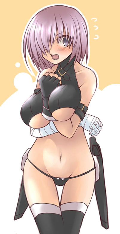 mash kyrielight and jack the ripper (fate and 2 more) drawn by nikubanare