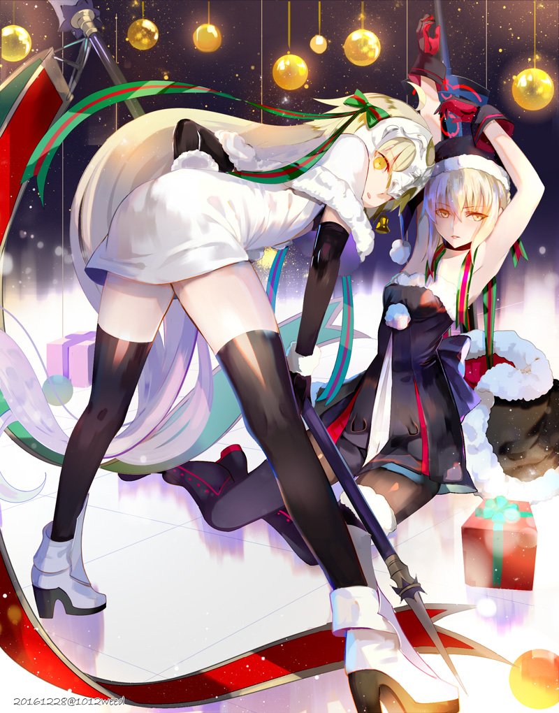 artoria pendragon, saber alter, jeanne d'arc alter santa lily, and santa alter (fate and 2 more) drawn by weed_(astarone)
