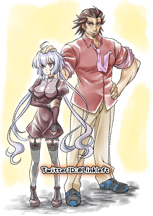 yukine chris and kazanari genjuurou (senki zesshou symphogear) drawn by link_(aa30)