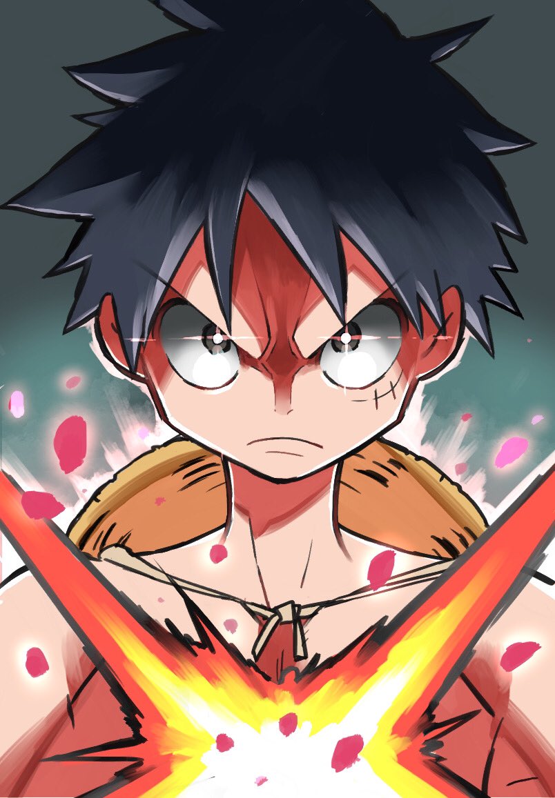 monkey d. luffy (one piece) drawn by hyou_(hyouga617)