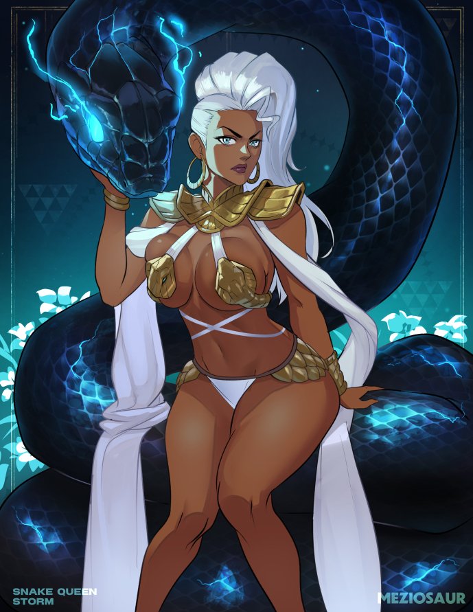 storm (marvel and 2 more) drawn by meziosaur