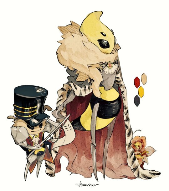 hive knight and hive queen vespa (hollow knight) drawn by fioco_virus