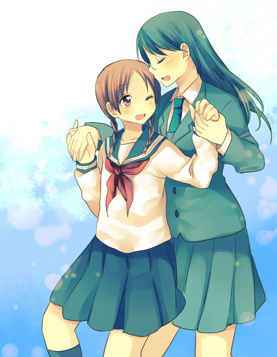 manjoume fumi and okudaira akira (aoi hana) drawn by hachiko_(hati12)