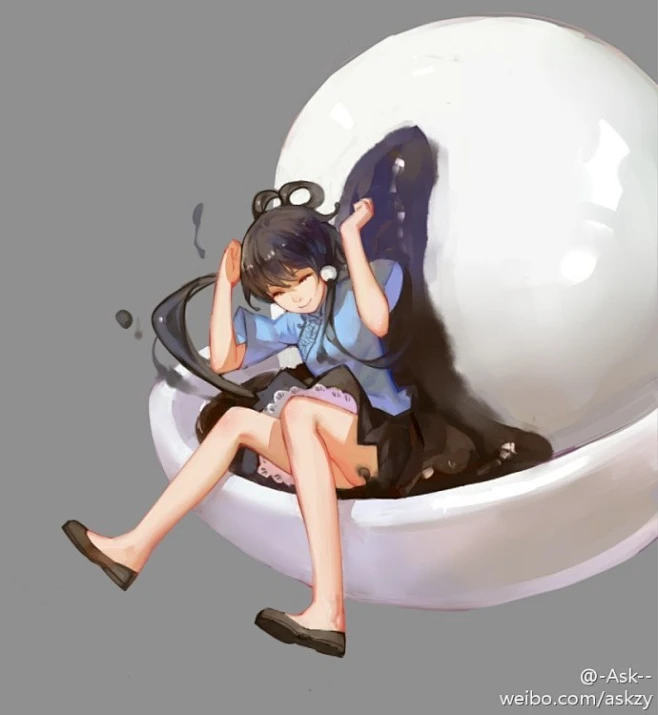 luo tianyi (vocaloid and 1 more) drawn by ask_(askzy)