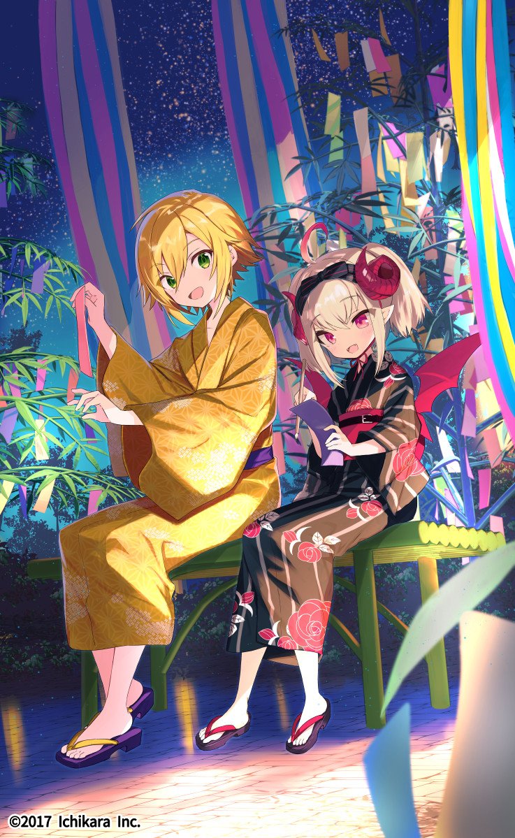 makaino ririmu and uzuki kou (nijisanji) drawn by hayama_eishi
