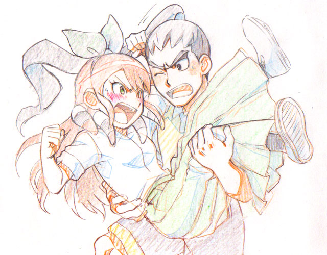 seto midori and nishiki ryouma (inazuma eleven and 1 more) drawn by kib