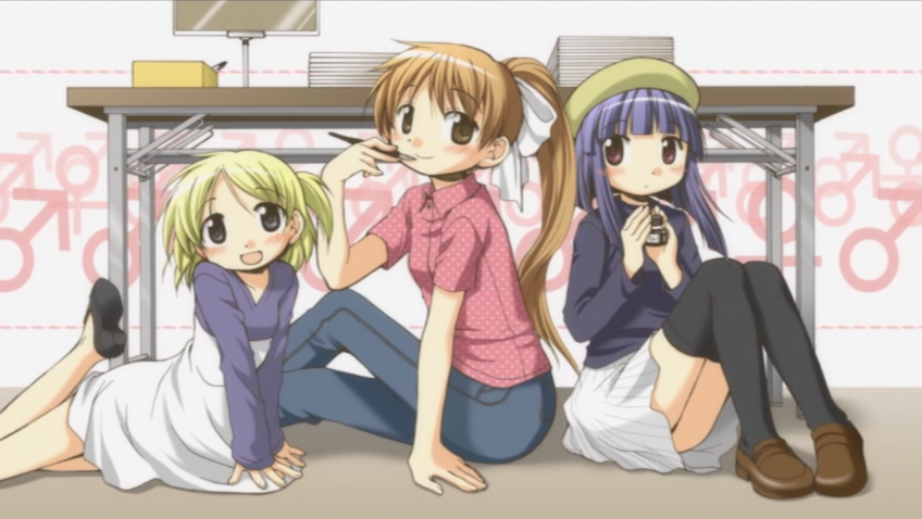 kitano sora, tsuyuri, and osana najimi (doujin work) drawn by aoki_ume