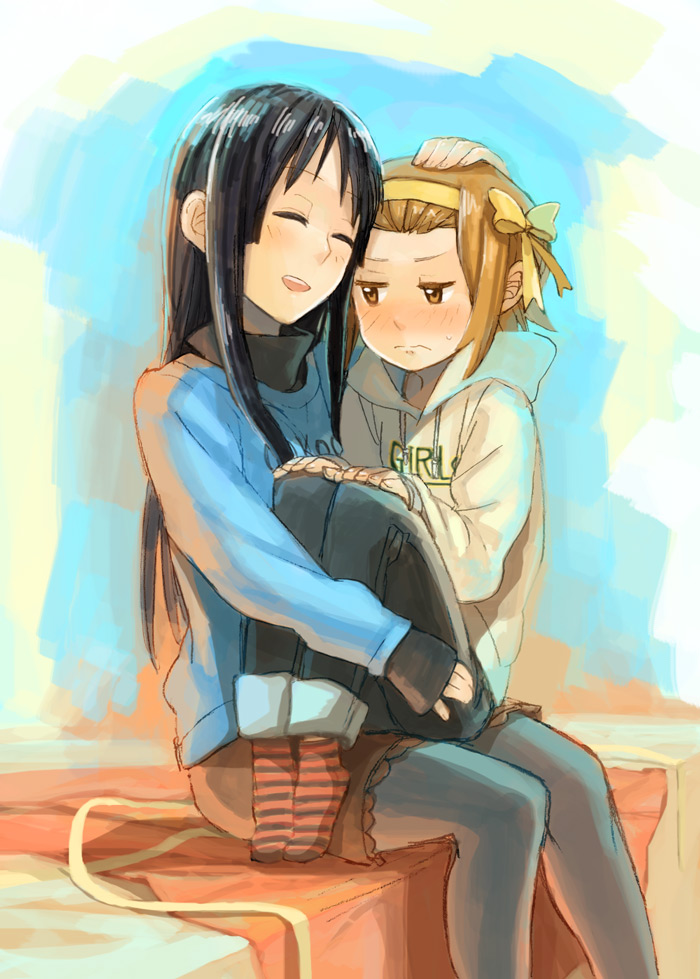 akiyama mio and tainaka ritsu (k-on!) drawn by fukutarou_(enji127)