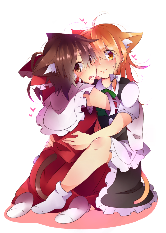 hakurei reimu and kirisame marisa (touhou) drawn by bbr_brbr