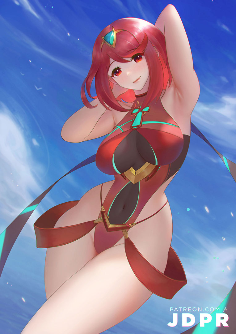 pyra (xenoblade chronicles and 1 more) drawn by jdpr