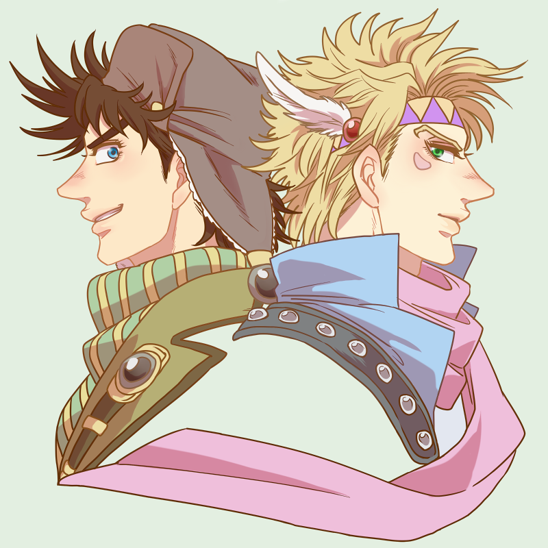 joseph joestar and caesar anthonio zeppeli (jojo no kimyou na bouken and 1 more) drawn by fujiyama_fujiou