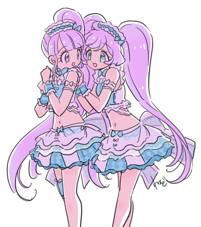 manaka laala and manaka non (pretty series and 1 more) drawn by rituyama1