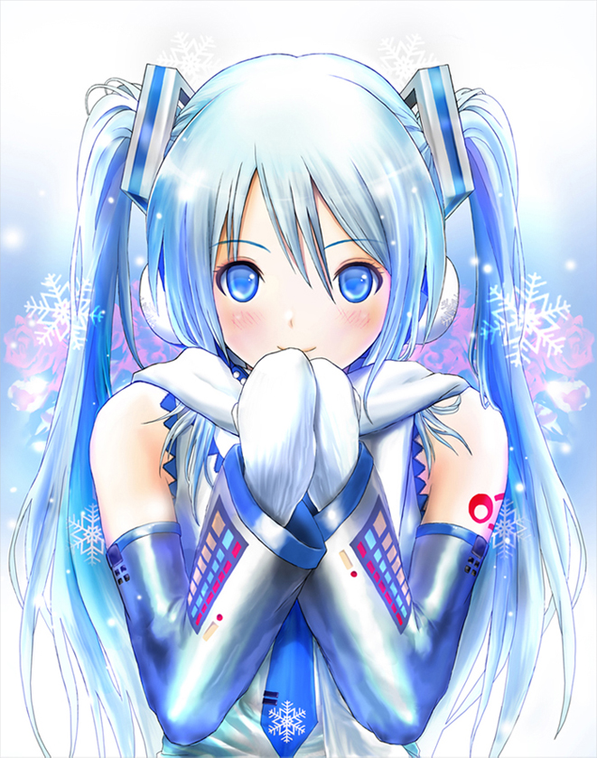 hatsune miku and yuki miku (vocaloid) drawn by keki