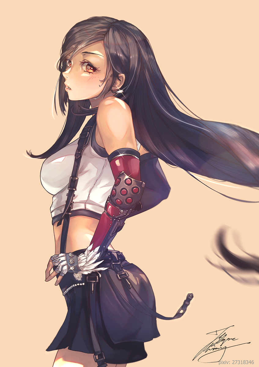 tifa lockhart (final fantasy and 1 more) drawn by fadingz