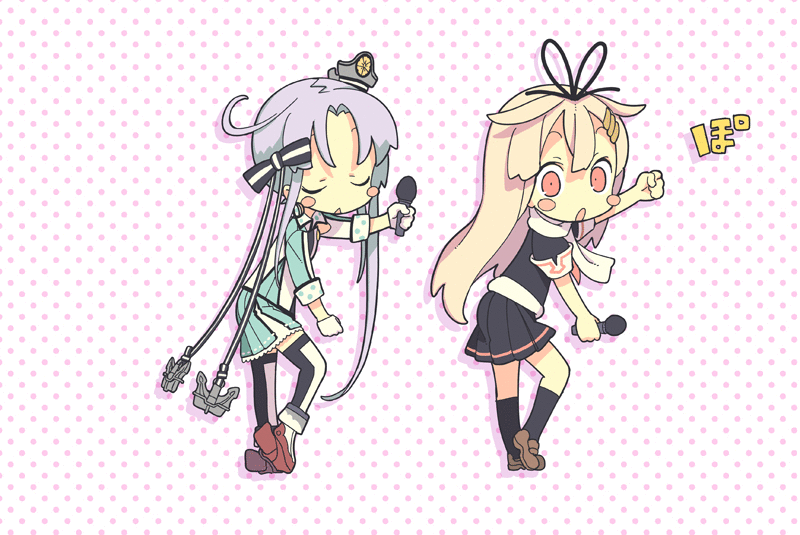yuudachi, yuudachi kai ni, and akitsushima (kantai collection) drawn by morino_hon