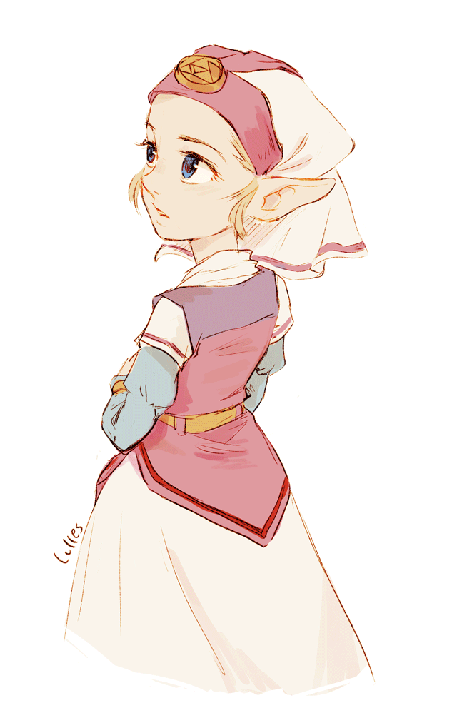 princess zelda and young zelda (the legend of zelda and 1 more) drawn by luisa_rafidi