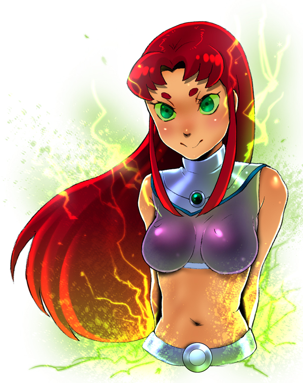 starfire (dc comics and 1 more) drawn by hachikou_(hatty463)