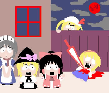 hakurei reimu, kirisame marisa, flandre scarlet, izayoi sakuya, and alice margatroid (touhou and 1 more)