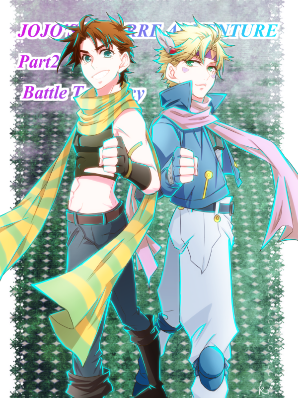 joseph joestar and caesar anthonio zeppeli (jojo no kimyou na bouken and 1 more) drawn by igarashi_kazuki